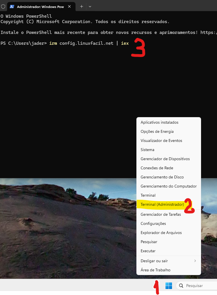 Menu de contexto do Windows